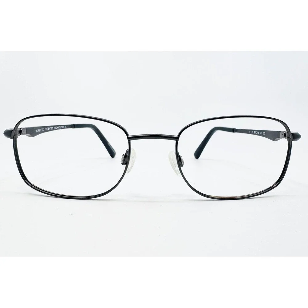 Turboflex Eyeglasses Mens Black TF3339 Full Rim Metal 52-19-140